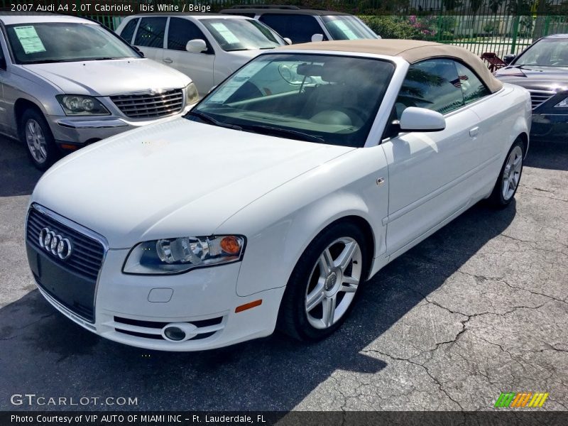 Ibis White / Beige 2007 Audi A4 2.0T Cabriolet