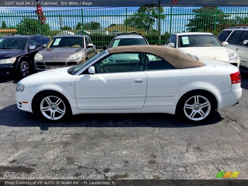 Ibis White / Beige 2007 Audi A4 2.0T Cabriolet