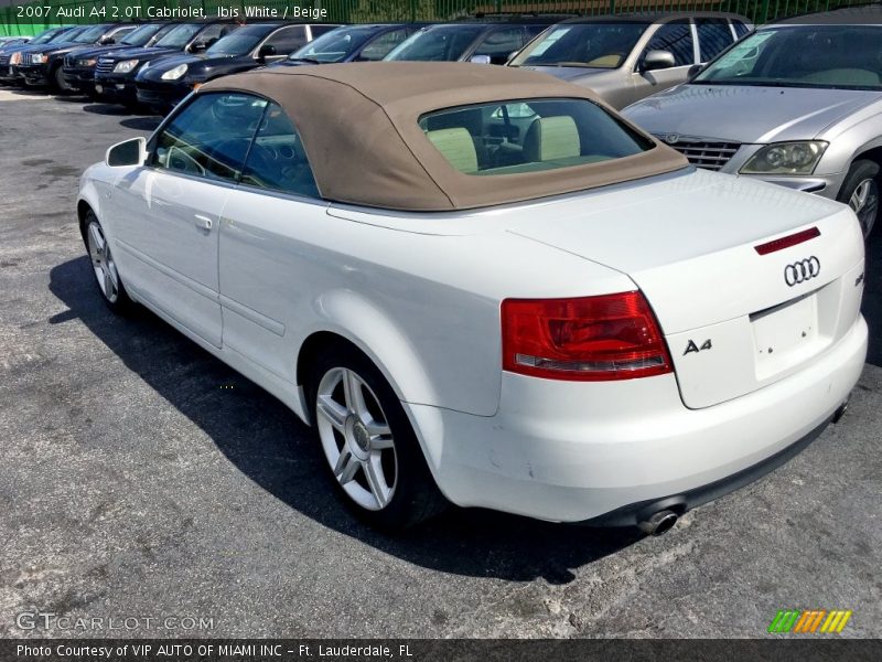 Ibis White / Beige 2007 Audi A4 2.0T Cabriolet