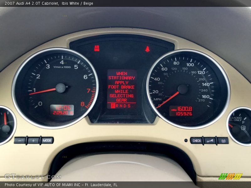 Ibis White / Beige 2007 Audi A4 2.0T Cabriolet