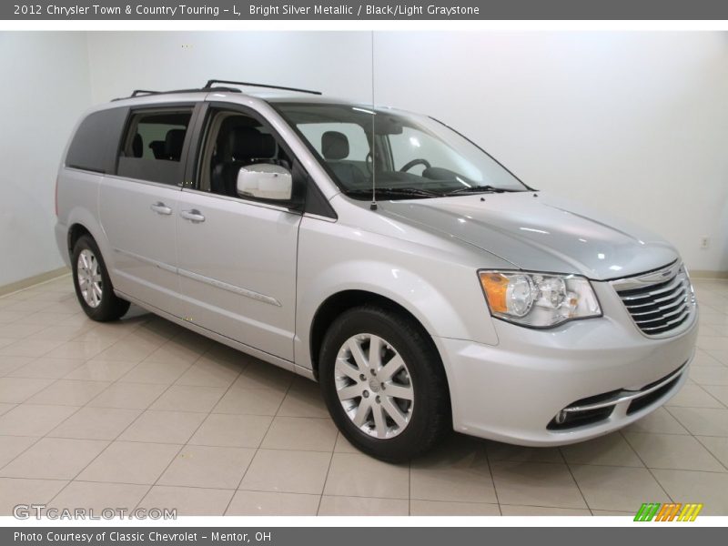 Bright Silver Metallic / Black/Light Graystone 2012 Chrysler Town & Country Touring - L