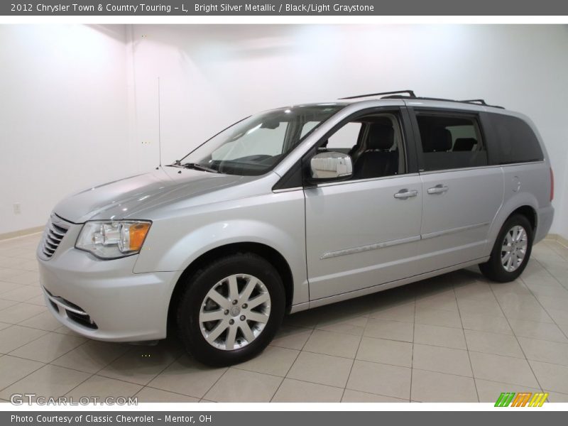 Bright Silver Metallic / Black/Light Graystone 2012 Chrysler Town & Country Touring - L