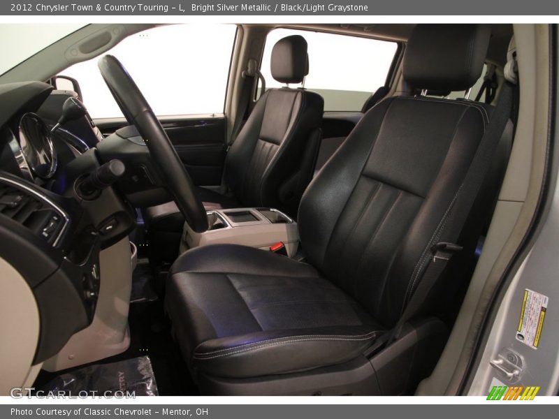 Bright Silver Metallic / Black/Light Graystone 2012 Chrysler Town & Country Touring - L