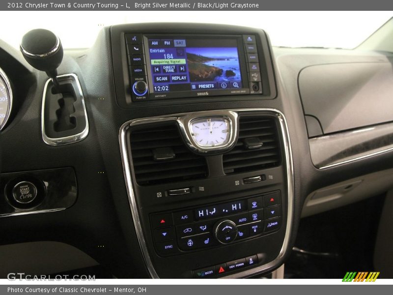 Bright Silver Metallic / Black/Light Graystone 2012 Chrysler Town & Country Touring - L