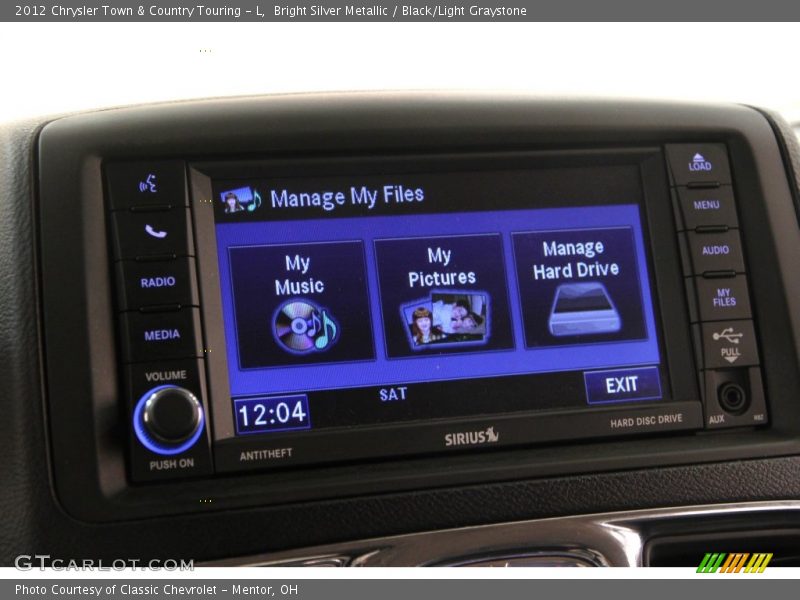 Bright Silver Metallic / Black/Light Graystone 2012 Chrysler Town & Country Touring - L