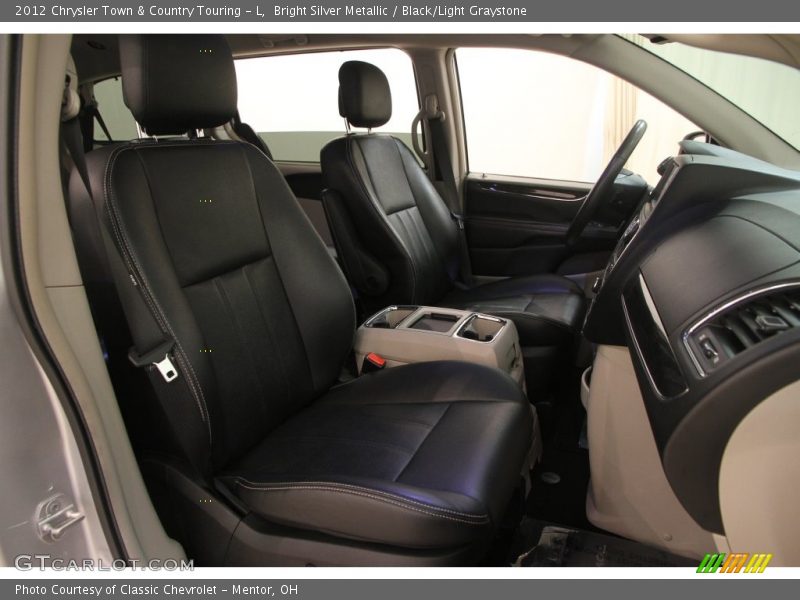Bright Silver Metallic / Black/Light Graystone 2012 Chrysler Town & Country Touring - L