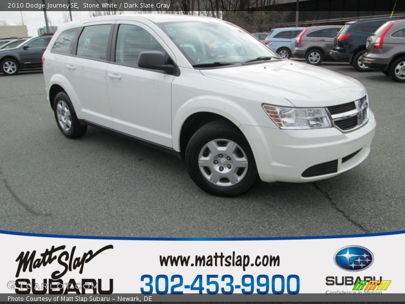 Stone White / Dark Slate Gray 2010 Dodge Journey SE