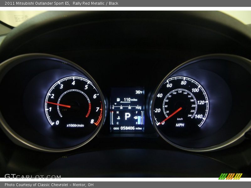 Rally Red Metallic / Black 2011 Mitsubishi Outlander Sport ES