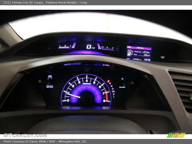 Polished Metal Metallic / Gray 2012 Honda Civic EX Coupe