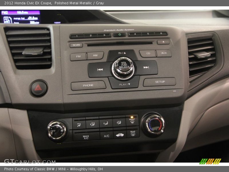 Polished Metal Metallic / Gray 2012 Honda Civic EX Coupe