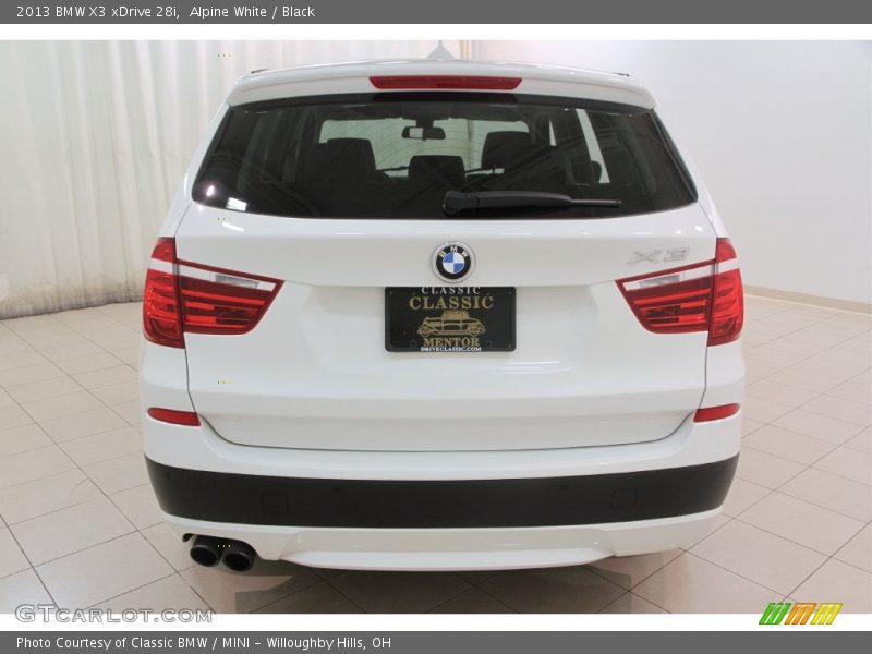 Alpine White / Black 2013 BMW X3 xDrive 28i