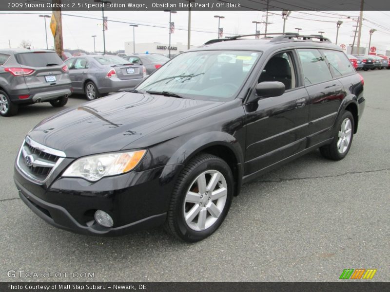 Obsidian Black Pearl / Off Black 2009 Subaru Outback 2.5i Special Edition Wagon