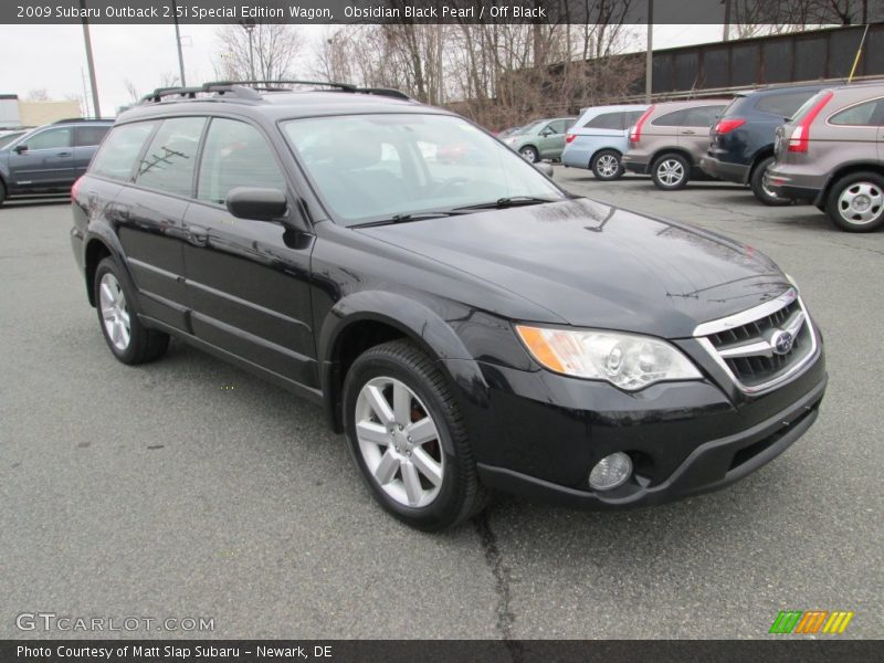 Obsidian Black Pearl / Off Black 2009 Subaru Outback 2.5i Special Edition Wagon