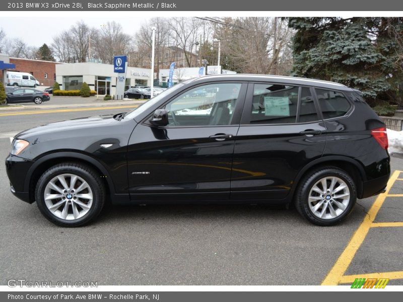 Black Sapphire Metallic / Black 2013 BMW X3 xDrive 28i