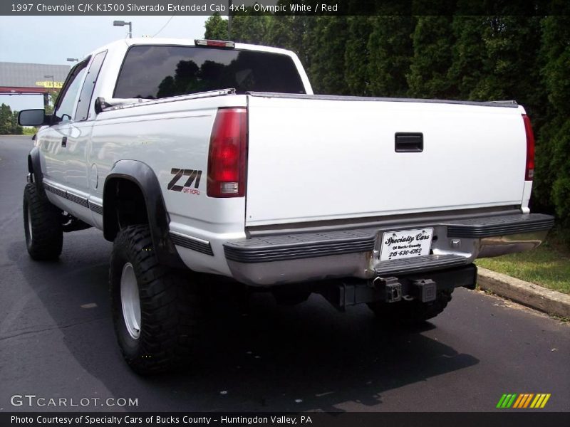 Olympic White / Red 1997 Chevrolet C/K K1500 Silverado Extended Cab 4x4