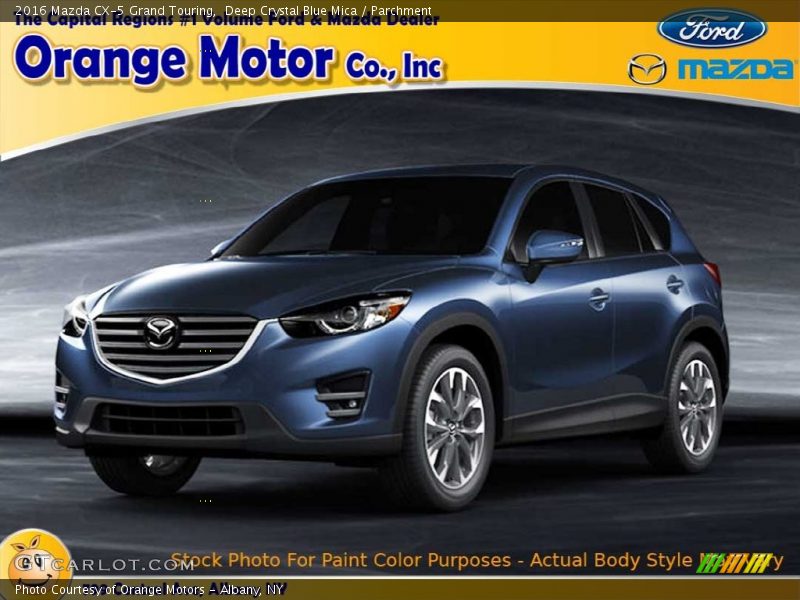 Deep Crystal Blue Mica / Parchment 2016 Mazda CX-5 Grand Touring