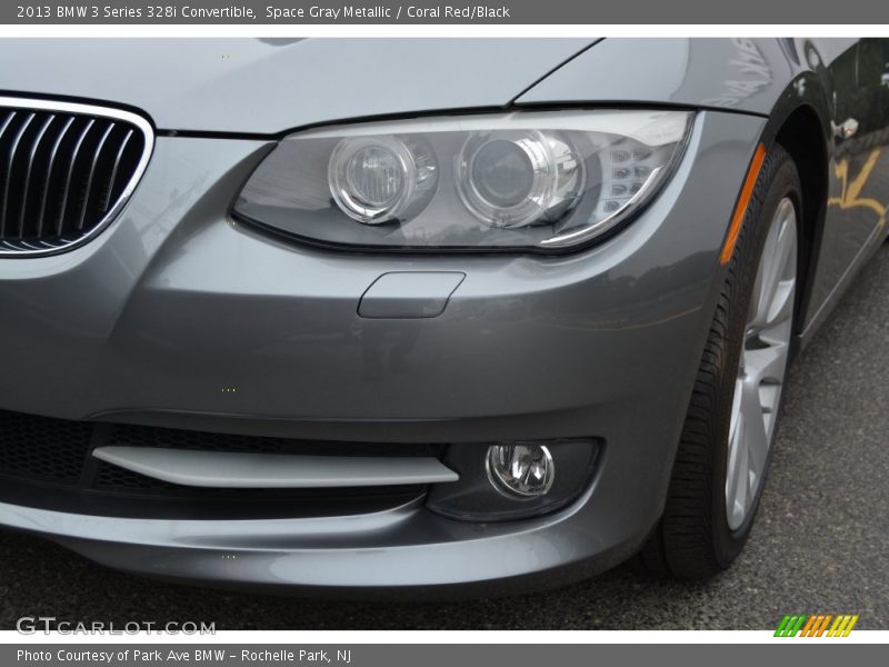 Space Gray Metallic / Coral Red/Black 2013 BMW 3 Series 328i Convertible