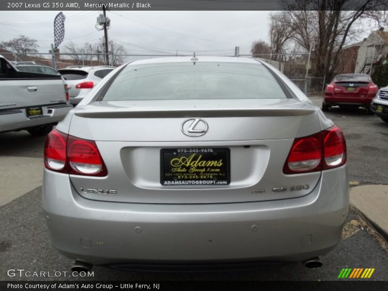 Mercury Metallic / Black 2007 Lexus GS 350 AWD