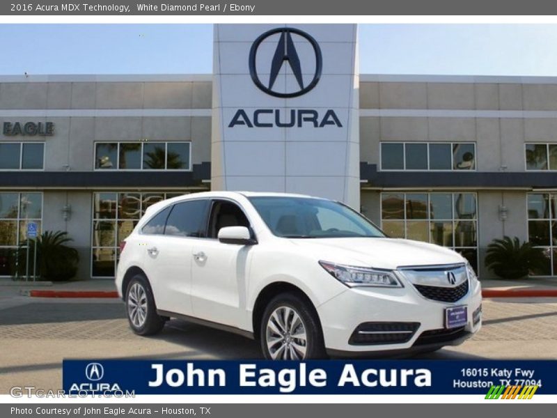 White Diamond Pearl / Ebony 2016 Acura MDX Technology