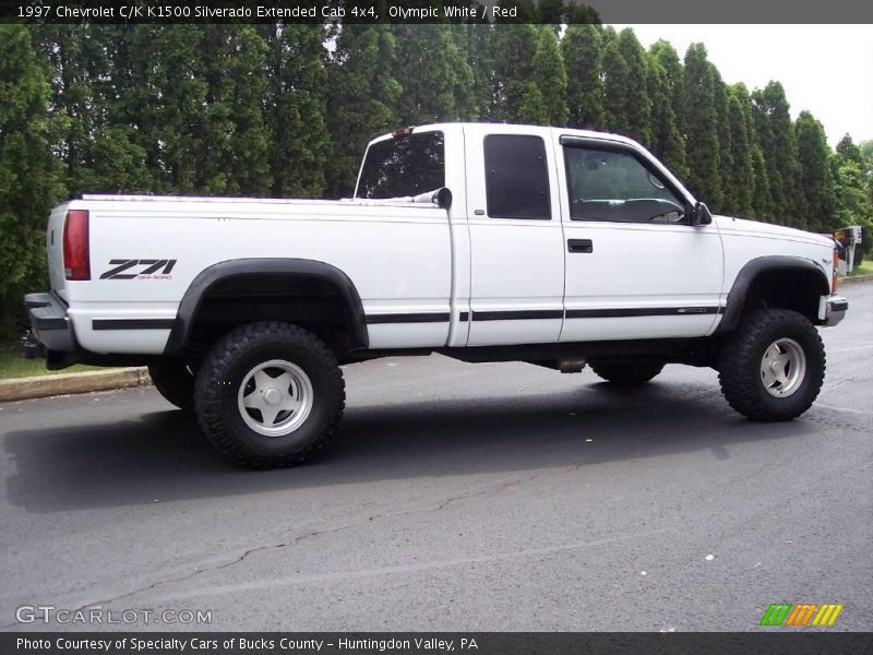Olympic White / Red 1997 Chevrolet C/K K1500 Silverado Extended Cab 4x4