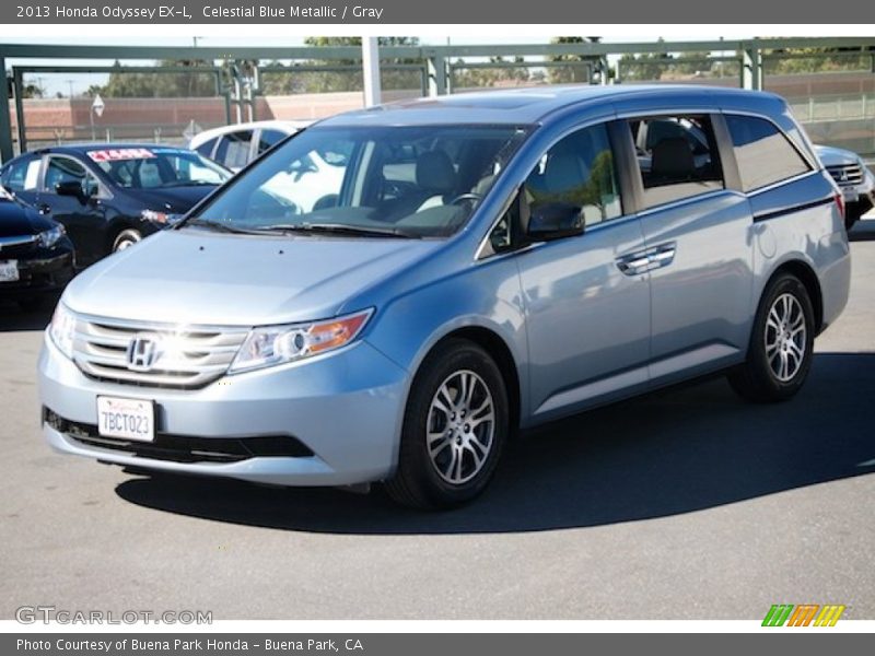 Celestial Blue Metallic / Gray 2013 Honda Odyssey EX-L