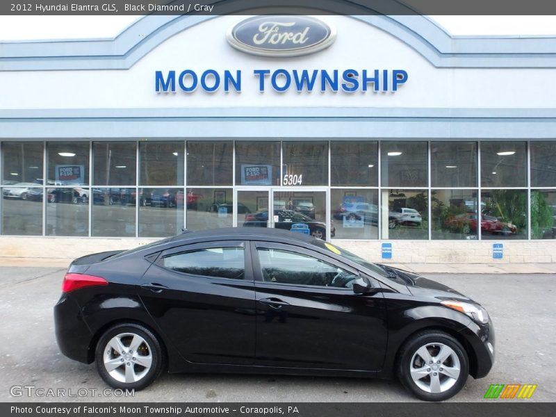 Black Diamond / Gray 2012 Hyundai Elantra GLS