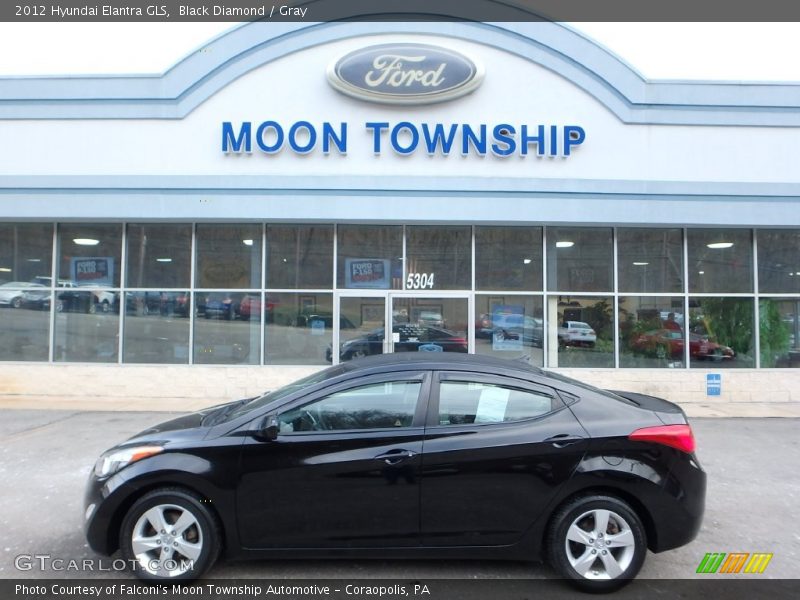 Black Diamond / Gray 2012 Hyundai Elantra GLS