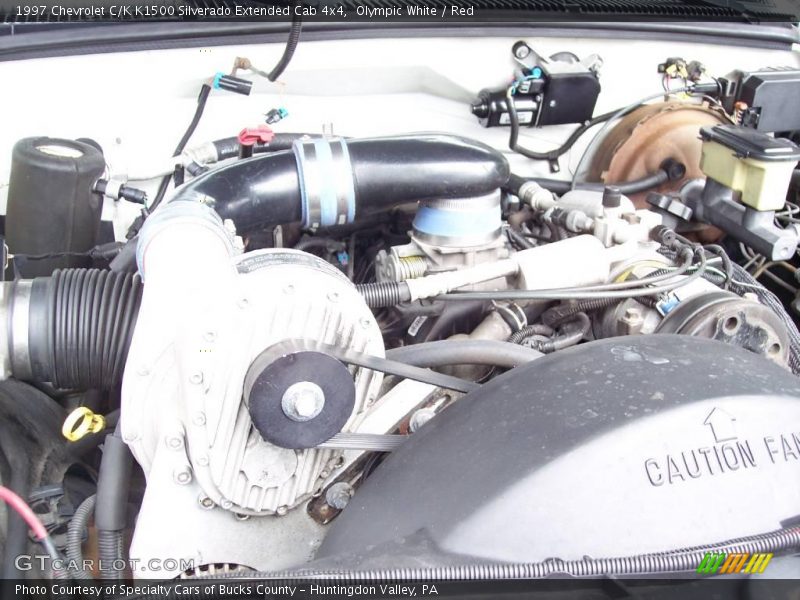 Olympic White / Red 1997 Chevrolet C/K K1500 Silverado Extended Cab 4x4
