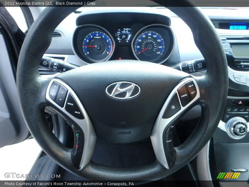 Black Diamond / Gray 2012 Hyundai Elantra GLS