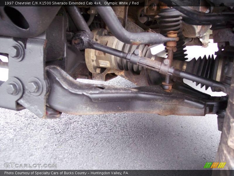 Olympic White / Red 1997 Chevrolet C/K K1500 Silverado Extended Cab 4x4