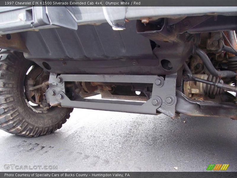 Olympic White / Red 1997 Chevrolet C/K K1500 Silverado Extended Cab 4x4