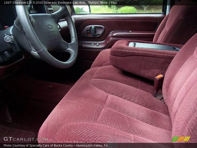 Olympic White / Red 1997 Chevrolet C/K K1500 Silverado Extended Cab 4x4