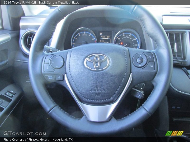 Black Currant Metallic / Black 2016 Toyota RAV4 XLE
