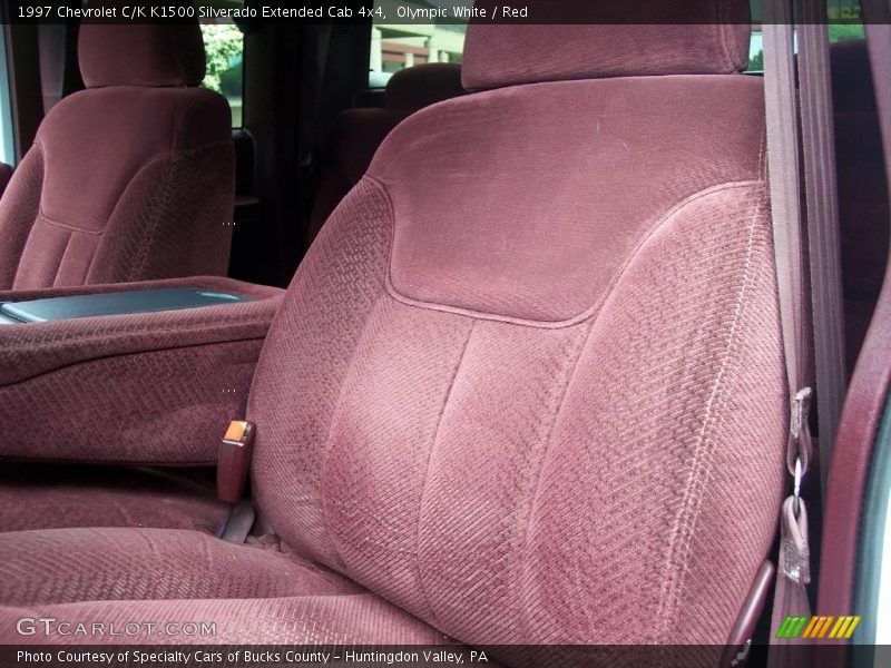 Olympic White / Red 1997 Chevrolet C/K K1500 Silverado Extended Cab 4x4