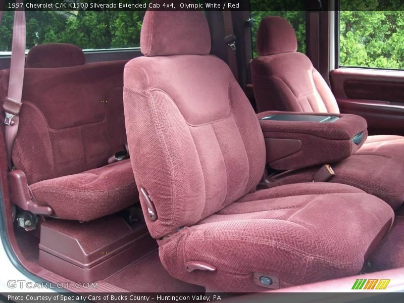 Olympic White / Red 1997 Chevrolet C/K K1500 Silverado Extended Cab 4x4