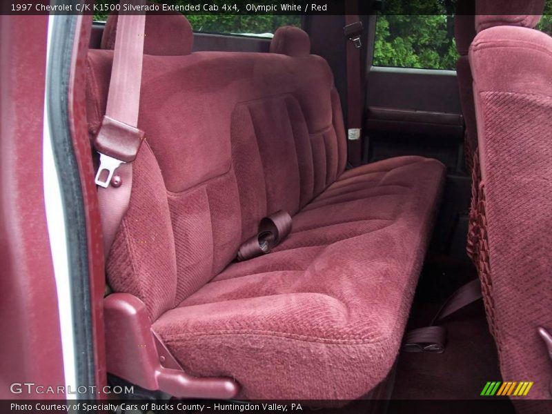 Olympic White / Red 1997 Chevrolet C/K K1500 Silverado Extended Cab 4x4