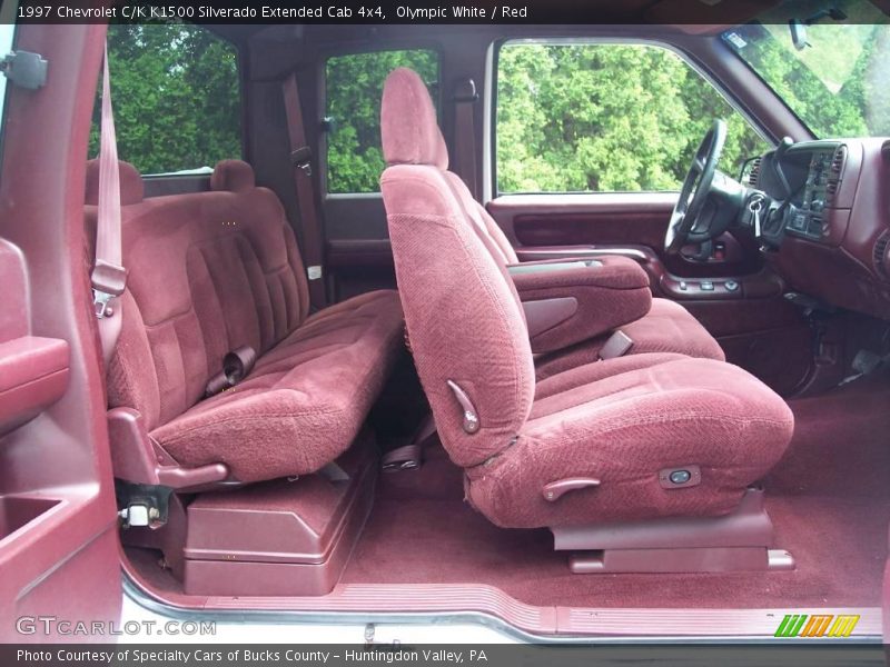 Olympic White / Red 1997 Chevrolet C/K K1500 Silverado Extended Cab 4x4