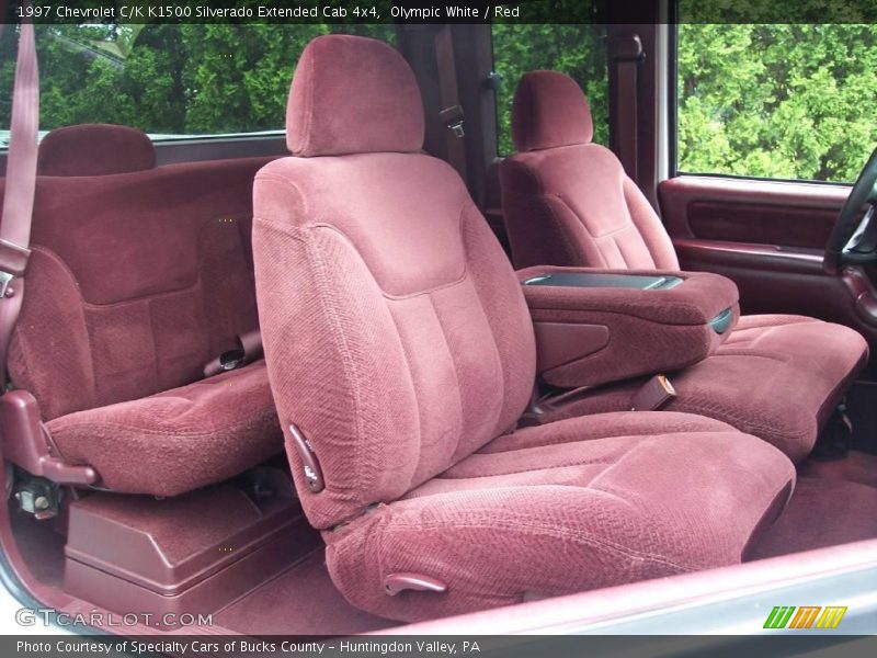 Olympic White / Red 1997 Chevrolet C/K K1500 Silverado Extended Cab 4x4