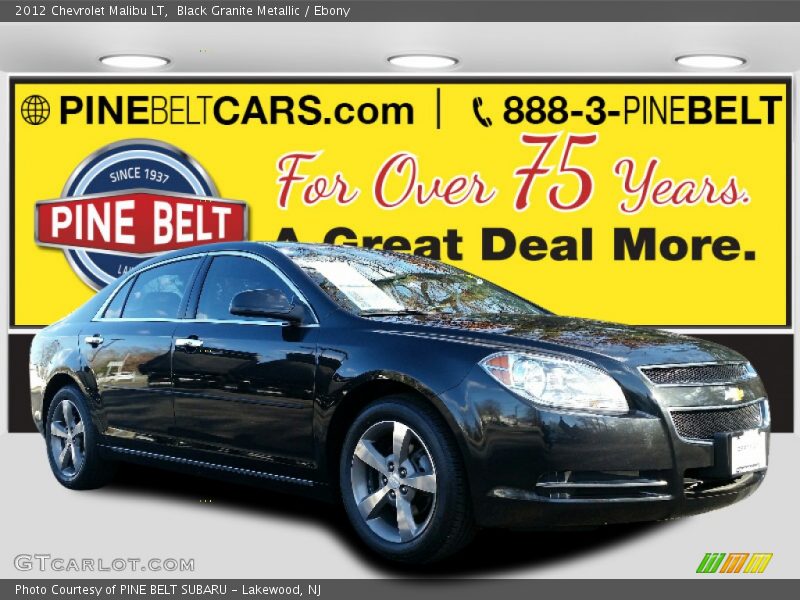 Black Granite Metallic / Ebony 2012 Chevrolet Malibu LT