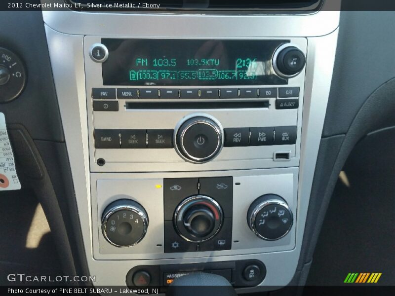 Silver Ice Metallic / Ebony 2012 Chevrolet Malibu LT