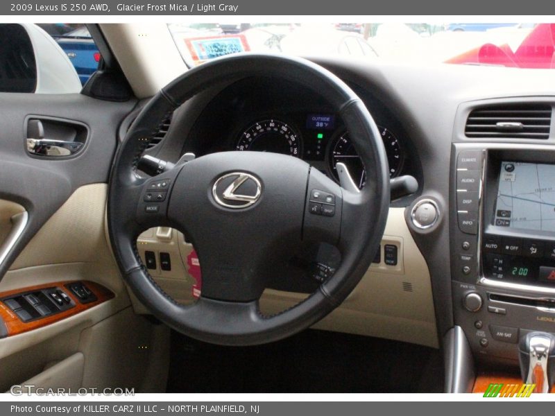 Glacier Frost Mica / Light Gray 2009 Lexus IS 250 AWD