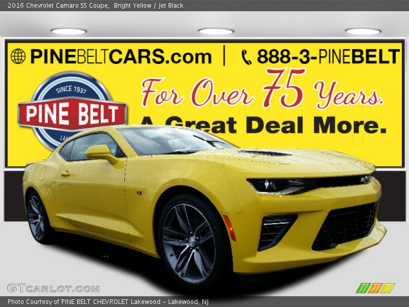 Bright Yellow / Jet Black 2016 Chevrolet Camaro SS Coupe