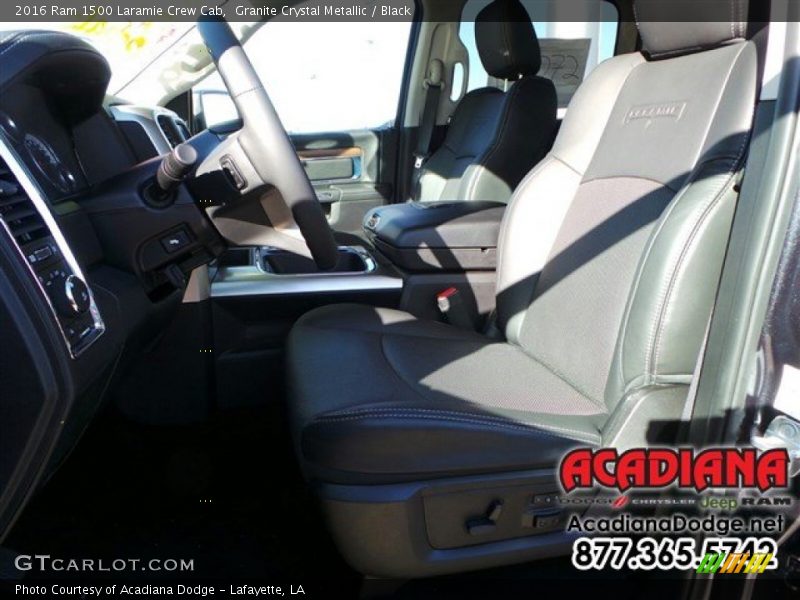 Granite Crystal Metallic / Black 2016 Ram 1500 Laramie Crew Cab