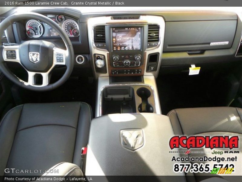 Granite Crystal Metallic / Black 2016 Ram 1500 Laramie Crew Cab