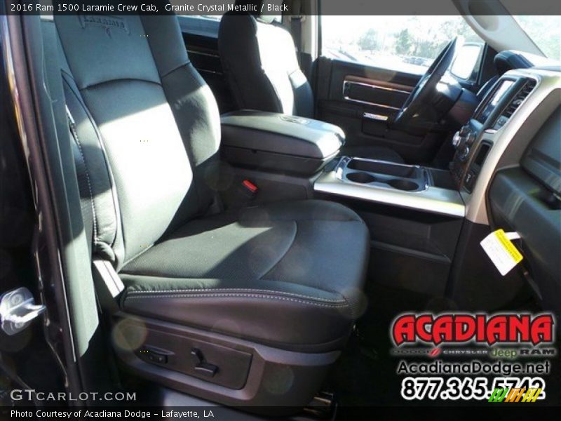 Granite Crystal Metallic / Black 2016 Ram 1500 Laramie Crew Cab
