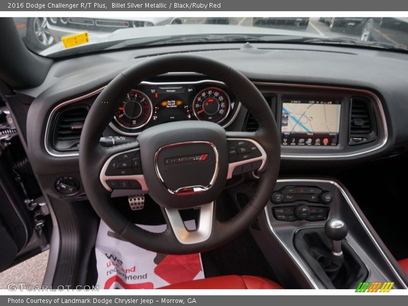 Billet Silver Metallic / Black/Ruby Red 2016 Dodge Challenger R/T Plus