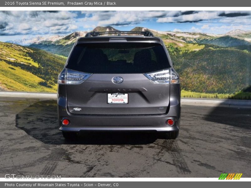 Predawn Gray Mica / Black 2016 Toyota Sienna SE Premium