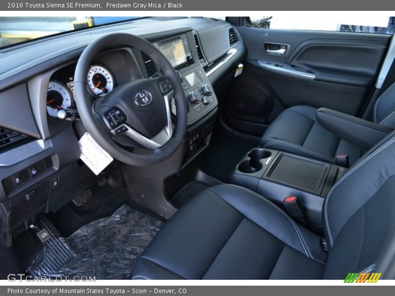 Predawn Gray Mica / Black 2016 Toyota Sienna SE Premium