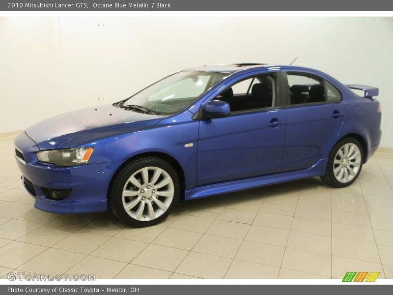 Octane Blue Metallic / Black 2010 Mitsubishi Lancer GTS