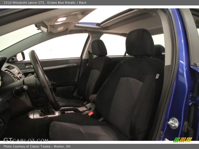 Octane Blue Metallic / Black 2010 Mitsubishi Lancer GTS